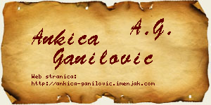 Ankica Ganilović vizit kartica